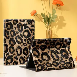 Cute Leopard-print Pattern Tablet Case, Automatic Sleep & Wake-Up Tablet Protective Cover, Tablet Casing, Tablet Accessories Compatible with iPad Air3 10.5, iPad Air4/5th 10.9, iPad Pro11, iPad 10th Generation
