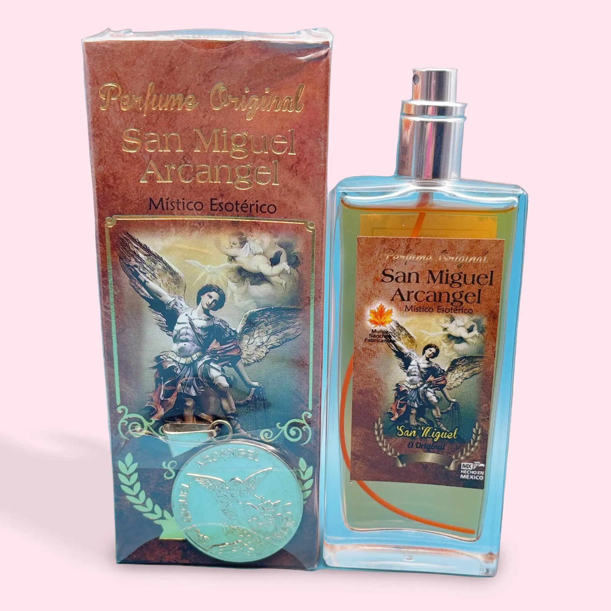 Saint Michael Archangel Perfume with a Bold Amber Scent for Spiritual Shielding - Single Item Pack Includes a Blessed Protection Amulet