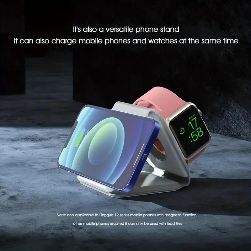 3-In-1 Foldable Wireless Charger For IPhone 12/13/14 Pro Max, For Airpods Pro, For IWatch. Portable Foldable Fast Charging Dock Magnetic Wireless Charger Folding Qi Wireless Charger Stand 15W Android Device