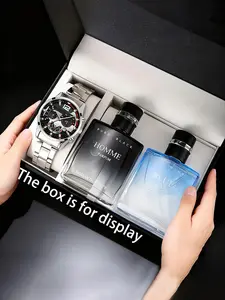 3pcs Fashion Combination Set, Versatile Casual Style, Perfect Gift for Birthdays and Anniversaries, Analog Quartz Watch Faces