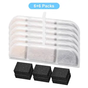 6 Packs Replacement Filters for Battery Operated Cat Water Fountain DPWFP6, 3 Months Set of Replacement Filters