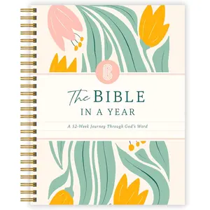 The Bible in One Year| 52 Week Guided Bible Study & Daily Reading Plan| Spiritual Companion & Journal for Adults & Teens| 8.5" x 11" Notebook