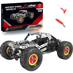 694pcs Metal Self-Assembly Building Block Toy, Off-Road Bigfoot Car Model, High Difficulty Precision Mechanical Assembly, Suitable for Kids over 8 Years, Building Blocks Set