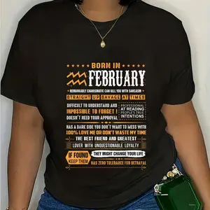 100% Cotton February Birthday Gifts - Born In February Aquarius T-Shirt Shirt