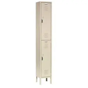 Global Industrial 652078TN 12x18x36 in. Double-Tier Paramount Room Locker, 2-Door, Ready-to-Assemble, Tan