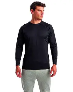TriDri Unisex Panelled Long-Sleeve Tech T-Shirt, Fitted Crew Neck Performance Top in Lightweight Moisture-Wicking Recycled Polyester