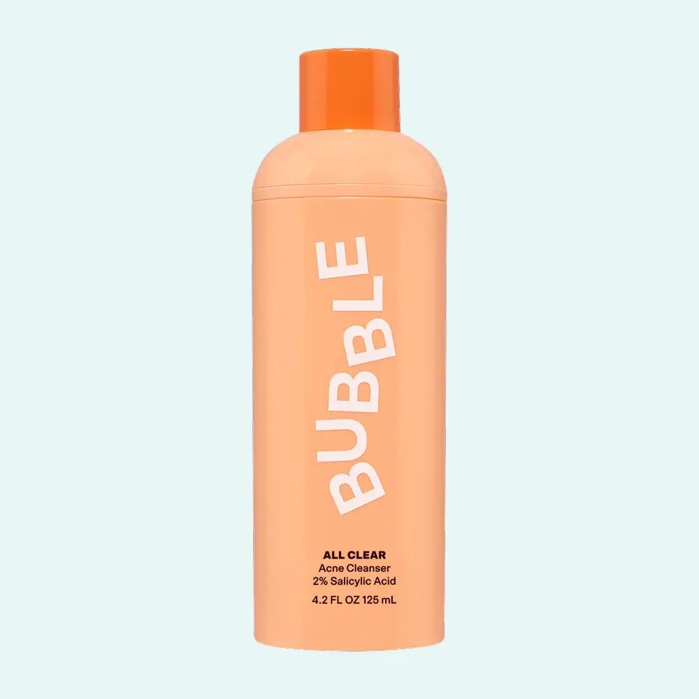 Bubble Skincare All Clear Acne Cleanser - 2% Salicylic Acid Foaming Facial Wash for Breakout Prevention