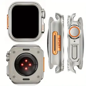 Smart Watch Protective Case, 1 Count Full Protector for Apple Watch Series 9 8 7 45mm Ultra 2/1 49mm, Watch Frame Cover Case, Watch Screen Cover