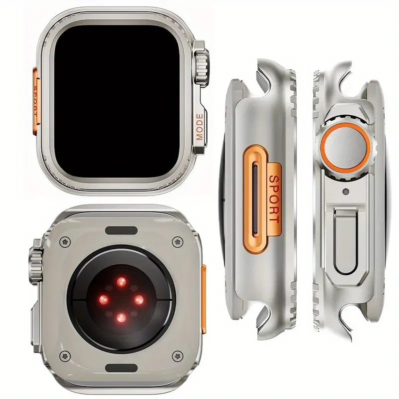 Smart Watch Protective Case, 1 Count Full Protector for Apple Watch Series 9 8 7 45mm Ultra 2/1 49mm, Watch Frame Cover Case, Watch Screen Cover (Band Only)