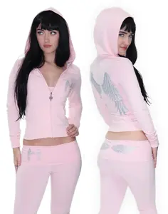 Sweet Angel Tracksuit Set- Jacket and Foldover Pants