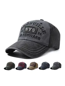 Unisex Nys Water Washable Baseball Cap, Adjustable Sun Protection Casual Hat for Spring & Fall, Outdoor Travel Beach Vacation