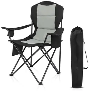 Camping Chair Chair Outdoor Sport 35*22*41in  Camping Chair Fishing Chair Folding Chair Black Gray car camping chair  for  camping Travel Accessory