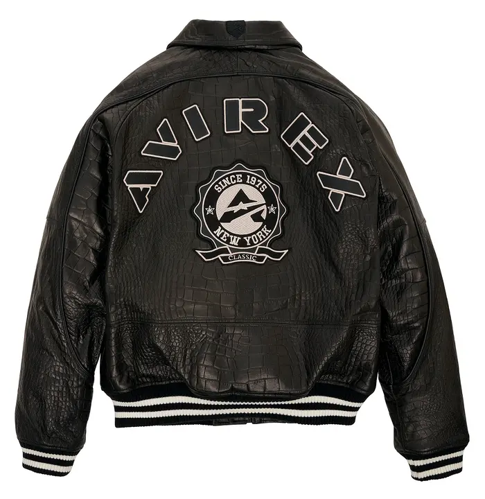 AVIREX Croc Embossed Classic Mens Apparel