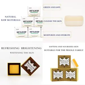 2x Sheep Tallow soaps + 2 Milk Cleansing soaps