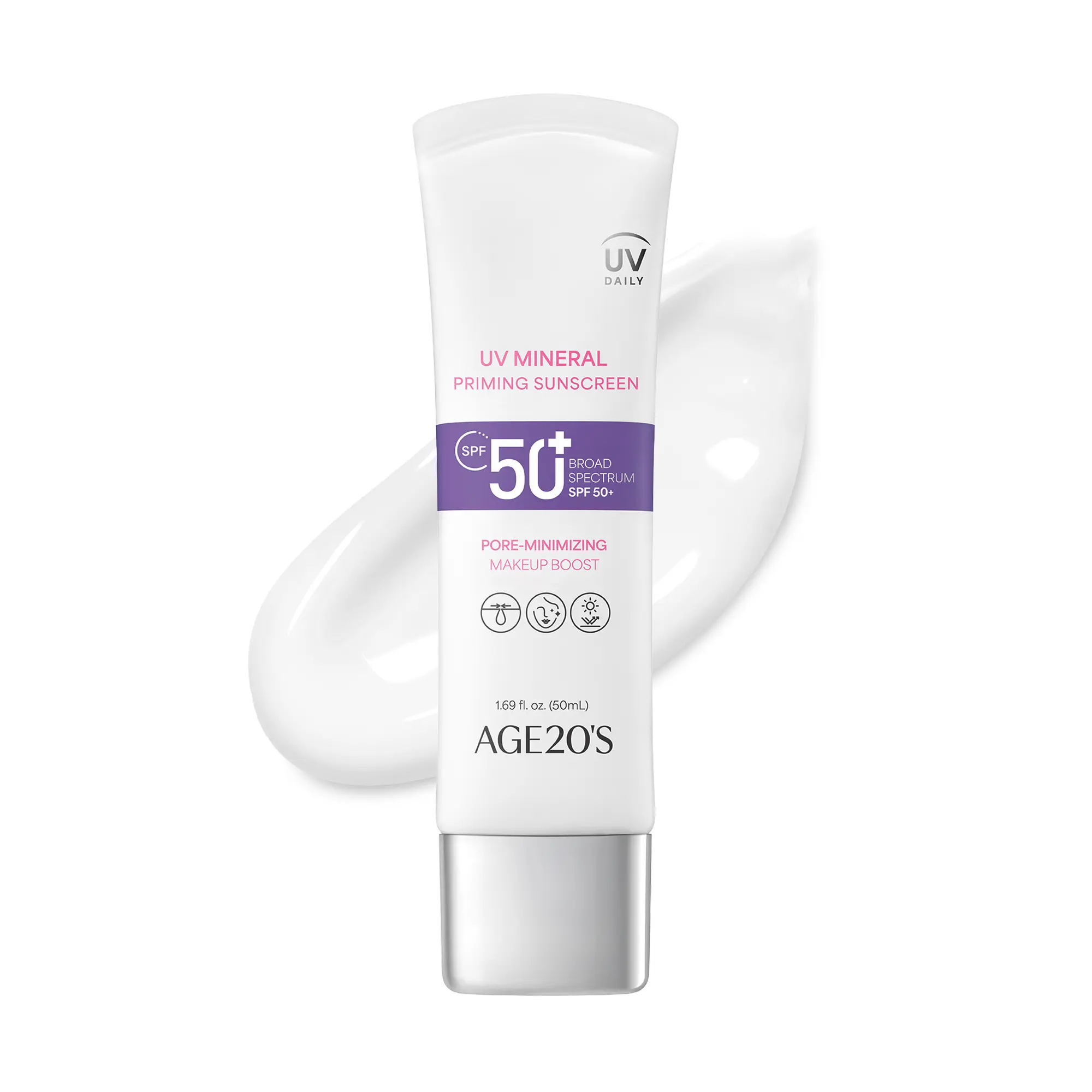 [AGE20'S] Korean Facial UV Mineral Priming Sunscreen Cream, Vegan, Lightweight, Pore-Minimizing