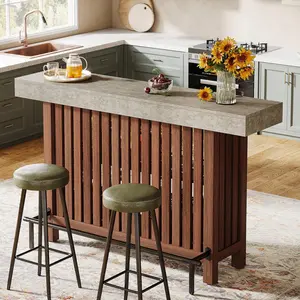 Tribesigns Large Home Bar Unit, 2-Tier Mini Bar Table