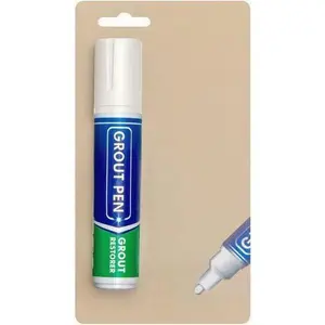 Waterproof Tile Marker Pen: Wide 15mm Tip Grout Colorant, Ivory Shade - Long-Lasting Sealer, Easy Application for Ceramic & Porcelain Surfaces, 20mL Non-Fade Formula Fast Plug Hydraulic Cement Mix kitchen bathroom sink