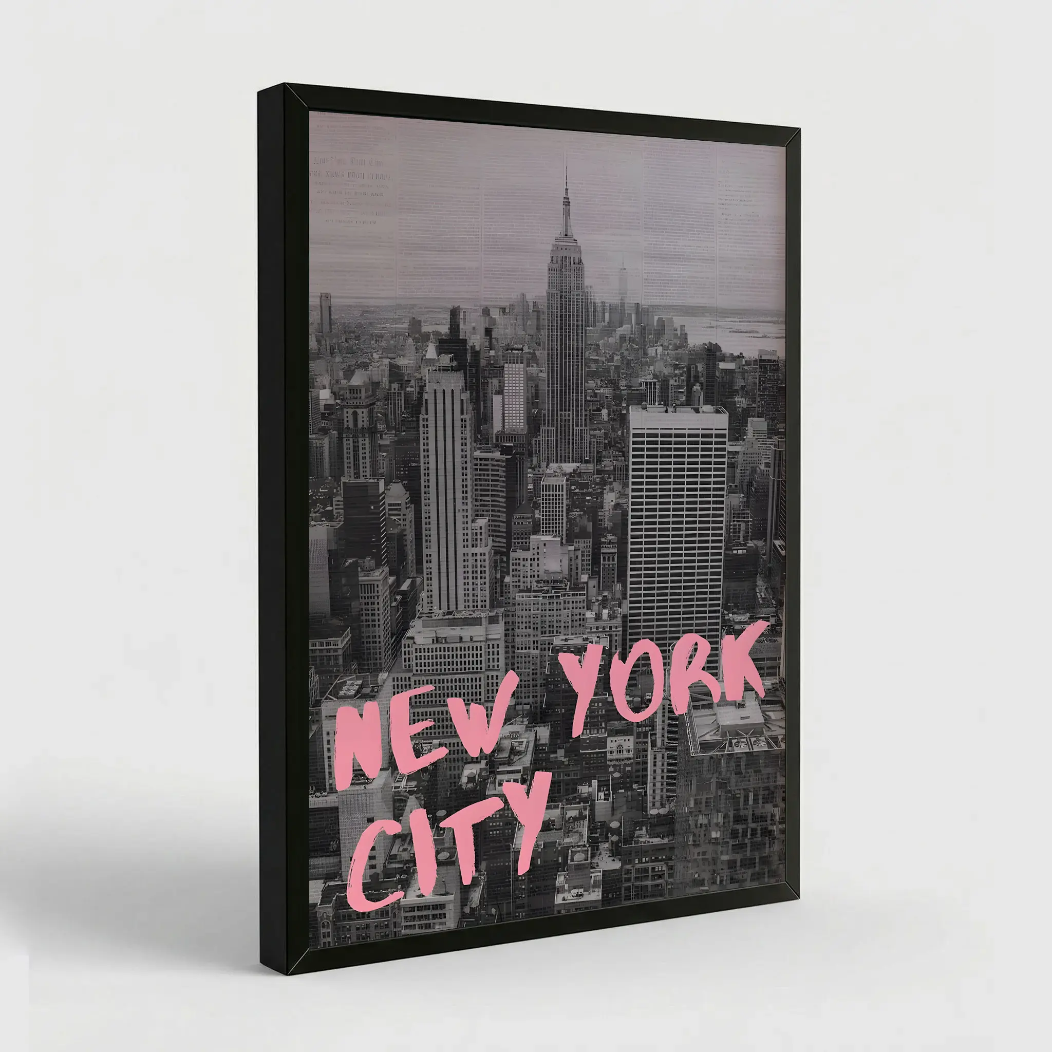 NBHYK New York City Wall Art NYC Print Poster Retro Skyline Print Trendy Girly Art for Elegant Room Aesthetic & Artistic Decoration