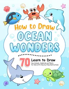 How to Draw Ocean Wonders: Learn to Draw 70 Sea Animals, Seabirds, and Plants for Kids with Step-by-Step Instructions