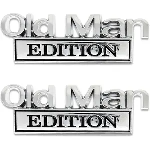Old Man Edition 3D Emblem Sticker Badge, Funny Decals for Car, Truck, SUV, Motorcycle. Automotive Accessories truck decal
