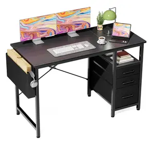 40 Inch Computer Desk with 3 Drawers,Writing Desk with Side Storage Pocket,for Home Office,Bedroom 40 Inch Computer Desk with 3 Drawers,Writing Desk with Side Storage Pocket,for Home Office,Bedroom