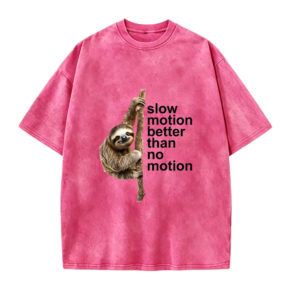 Slow Motion Sloth Graphic Tee, Vintage Retro Style T-Shirt Slow Motion Sloth Graphic Tee, Vintage Retro Style T-Shirt