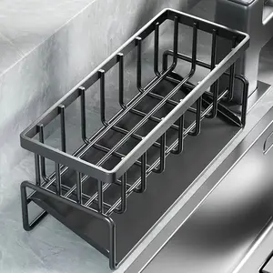 Multifunctional rag and sponge holder, bathroom and kitchen soap and brush storage basket, Bathroom Counter Organizer