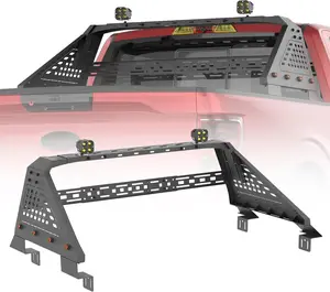 Universal Truck Bed Roll Bar For Mid & Full Size Trucks, Adjustable Width & Height Roll Bar For Ford Ranger & F-Series, For Silverado & Sierra & Ram 1500/2500/3500, Tundra, Titan, Colorado & Canyon