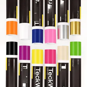 Permanent Vinyl, Rainbow Sampler - 12in x 5ft Rolls 12 Colors Permanent Adhesive Vinyl Rolls for Cricut, Silhouette, Cameo Cutters, Signs, Scrap-Booking, Craft,  Cutters