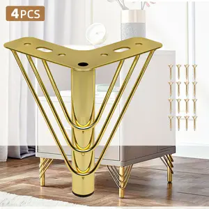 Four Furniture Feet, Height 15cm/5.91 Inches, Thickened Sofa Legs, Replacement for TV Stand, Bathroom Cabinet, Bed, Coffee Table
