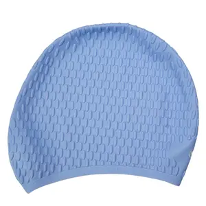 Adult Waterproof Silicone Swimming Cap, Soft Comfortable High Elastic Durable Non-Irritating, Unisex Long Hair Ear Protection Swim Cap