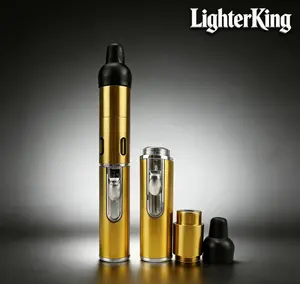 Torch Lighter, All-in-One Tube Built-in DetachableRefillable Butane Torch Handheld Lighter,GiftBox.(No butane included)
