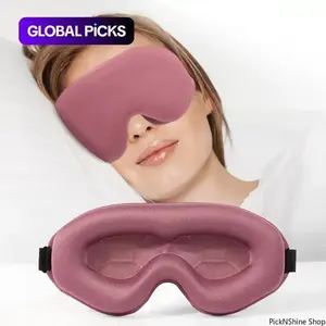 Unisex 3D Sleep Eye Mask, Adjustable Light-Blocking Cover, Lightweight Soft Material, Breathable Ergonomic Design, Effective Sleep Aid for Home Rest and Travel Use