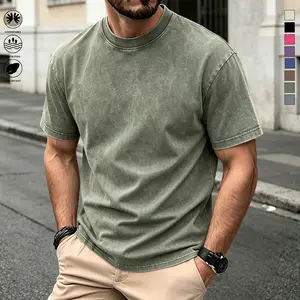 Men's Round Neck T-Shirt, Casual Short-Sleeve Top with a Breathable, Skin-Friendly Fabric and Sun Protection for Outdoor Work, Tshirt