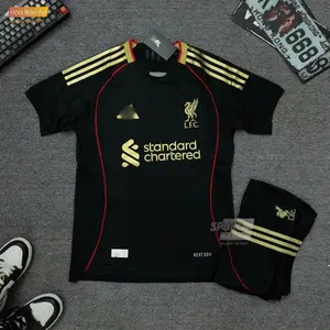 Liverpool FC Black Training Football Kit 2025-26