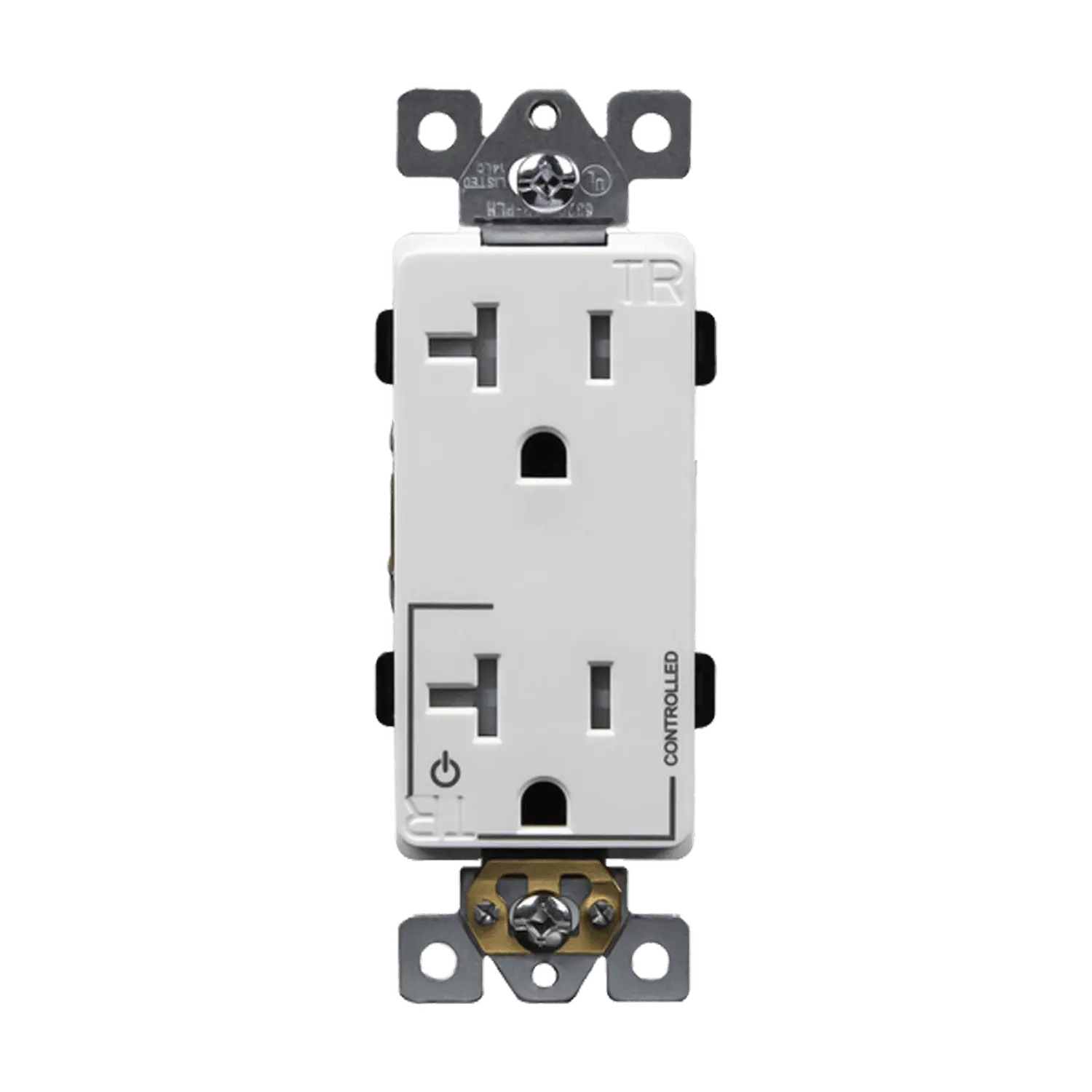 Enerlites Half Controlled 20A Tamper-Resistant Decorator Style Plug Load Receptacle, 5-20R