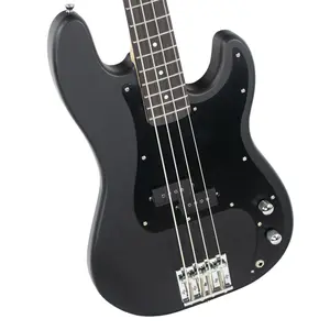 Sawtooth Americana Road Warrior Series Black w Aluminum Pickguard Electric Bass Guitar
