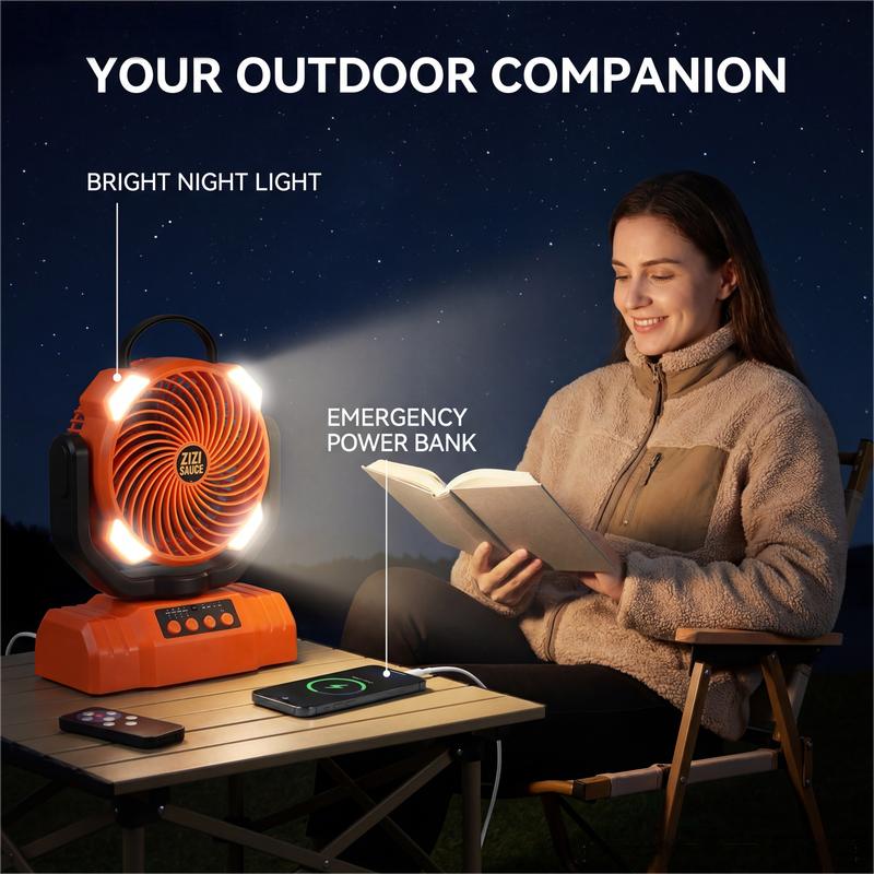 Portable Rechargeable Fan - 8.7-Inch Camping Fan for Outdoort, 10000mAh(58Hrs) Battery Operated Fan for Camping, Auto Oscillation Timing Fans with Remote/Light, ,Outdoor Rechargeable Fan,Operated Camping Battery Powered Fan with Hook&Bright LED Light Portable Rechargeable Fan - 8.7-Inch Camping Fan for Outdoort, 10000mAh(58Hrs) Battery Operated Fan for Camping, Auto Oscillation Timing Fans with Remote/Light, ,Outdoor Rechargeable Fan,Operated Camping Battery Powered Fan with Hook&Bright LED Light