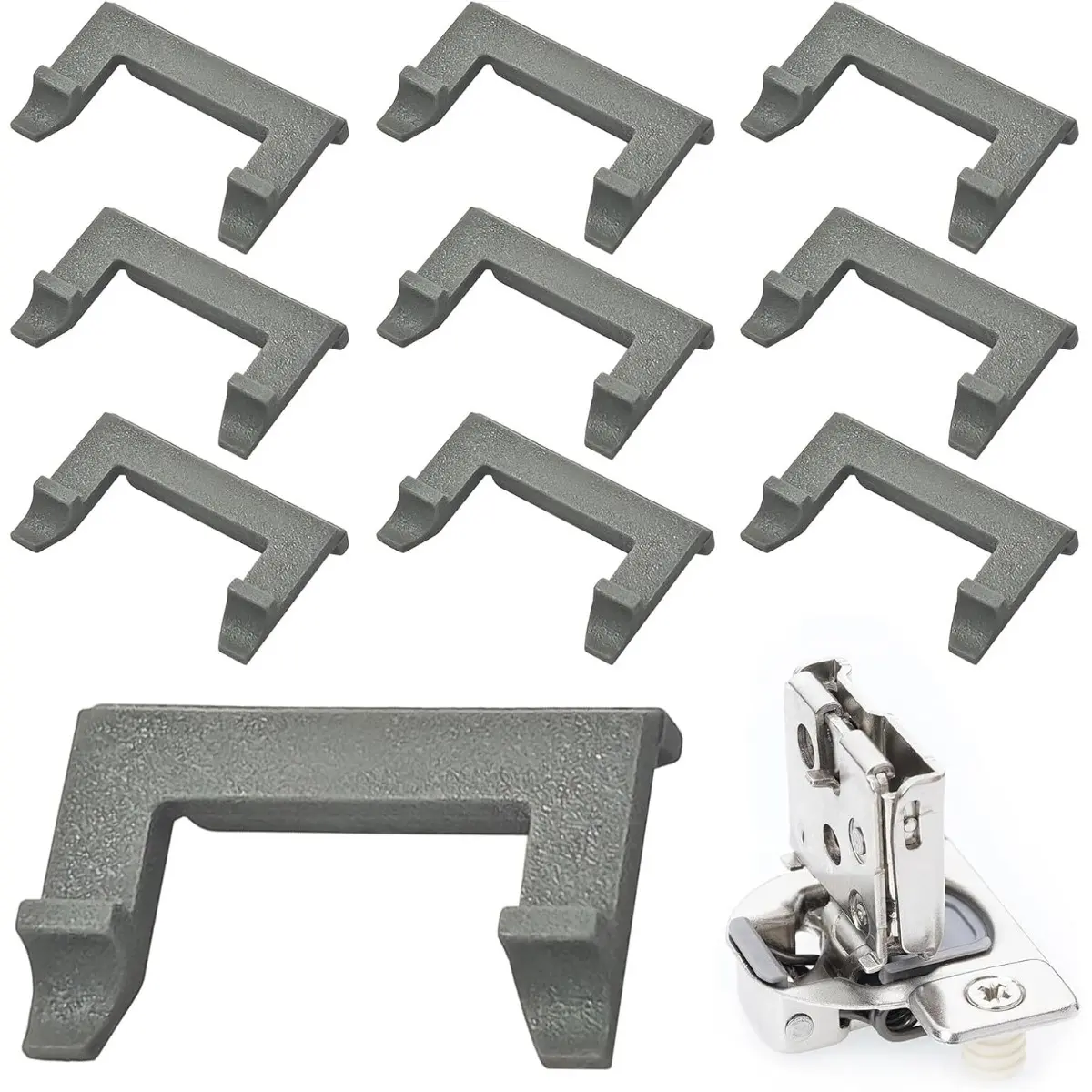 Hinge Restrictor Clip, 86 Degree Angle Restriction Clip for Cabinet Door Hinges, 90° Opening Restrictor Clip for Soft Close Hinges, Soft Close Cabinet Door Hardware Limiter, 10 PCS