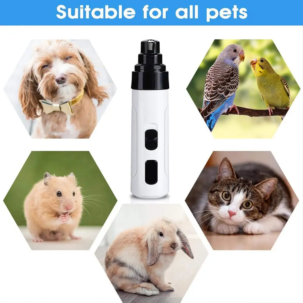 Silent Groom Pro Nail Grinder, 2025 New Dog Nail Trimmer, USB Rechargeable Pet Nail Grinder, Dog Nail Trimmers, Pet Paws Grooming Smoothing Tool USB Rechargeable Silent Dog Nail Grinder Two-Speed Dog Nail Grinder Professional