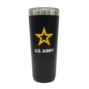 22oz Twistie Tumbler - Army Logo on Black