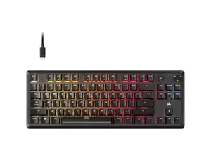 CORSAIR K70 CORE TKL RGB Mechanical Gaming Keyboard - CORSAIR MLX Red v2 Linear Switches - Sound Dampening - Rotary Dial - Aluminum Top Plate - Onboard Storage