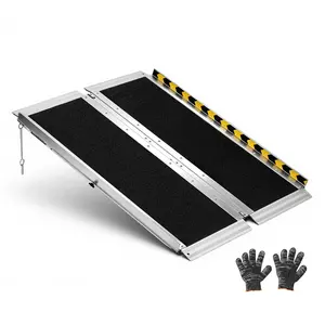 【fathersdaygift】VEVOR Portable Wheelchair Ramp3FTNon-Slip Aluminum Folding Handicap Ramp for Wheelchair800 lbs CapacityDoor Threshold Ramps for Home StepsStairsEntryThresholdDoorwaysScooterCurbs