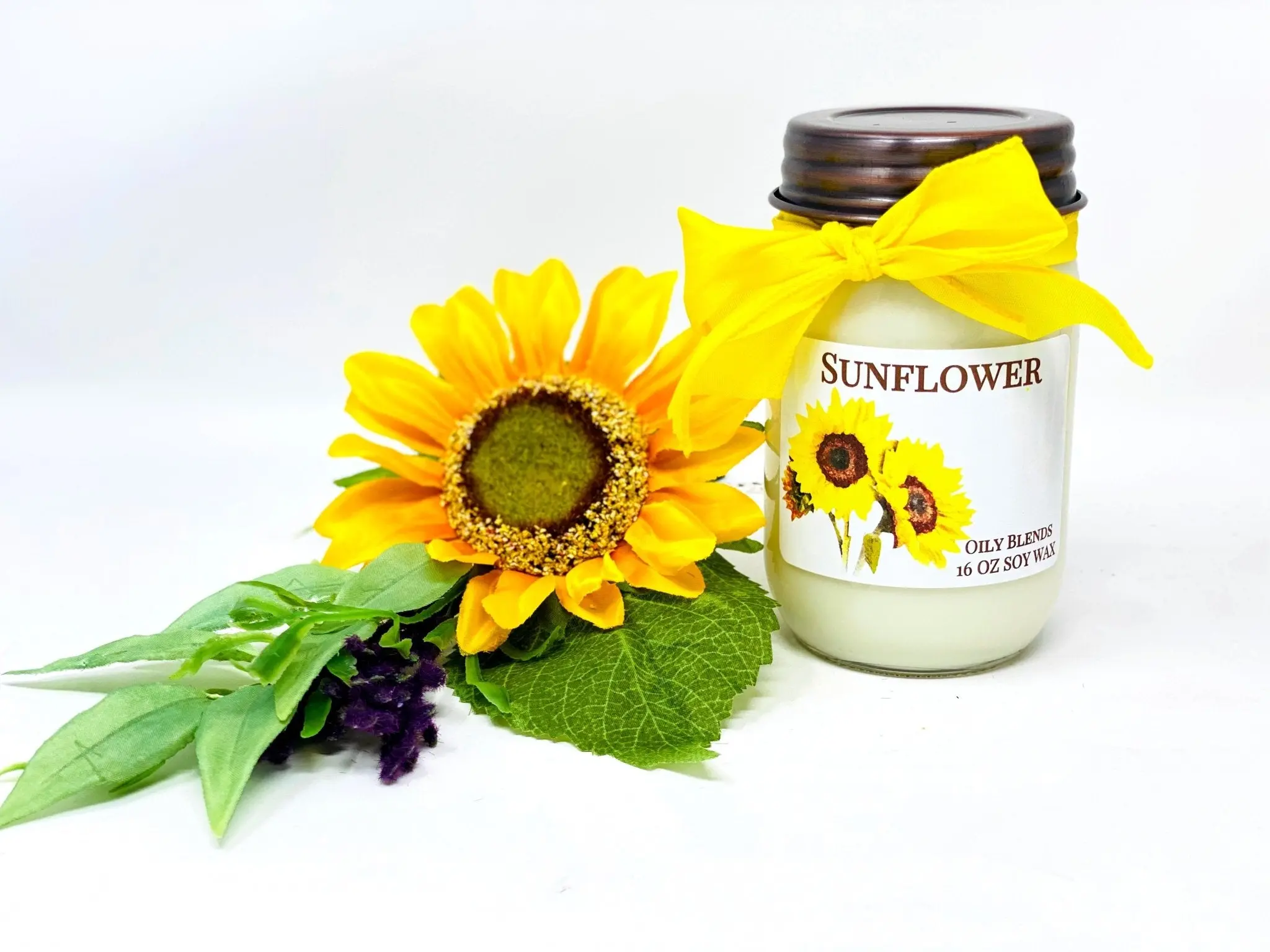 Jumbo Sunflower - 100 Hour Burn Time Soy Wax Candles