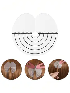 Circular Scale Hair Extension Locator Ruler, Transparent Visual Design, Ideal for Salons and Home Use, Essential Tool for Wig Making