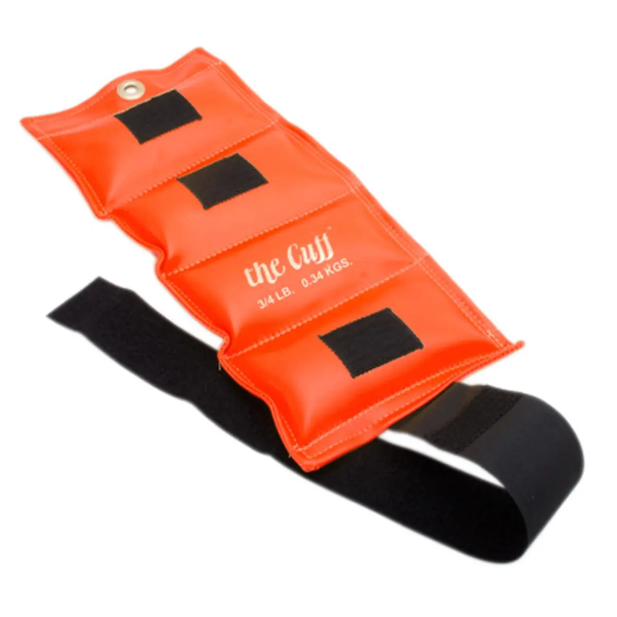 The Cuff Original Adjustable Ankle & Wrist Weight, Heavy-Duty Double-Stitched Cuff with Long Strap, 0.75 lbs Orange Rehabilitation Equipment, Adjustable Wrist Weight, Ankle And Wrist Weight