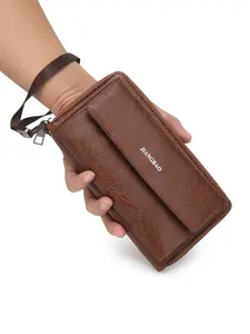 Men's Business Double Layer PU Leather Buckle Men's Bank Card Clip Zipper Wallet Wallet Old Style Men For Men Wallet Purse Wallet Long Wallet Wristlet Wallet Stylish Wallet