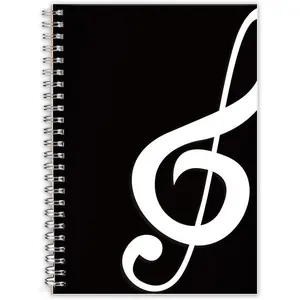 Blank Sheet Music Notebook, Composition Staff Paper Notebook, Manuscript Paper Book, 11 Staves, Art Music Notebooks Black 160 Pages, 26x19cm