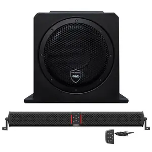 Wet Sounds Package PKG-ST-XT12-AS10 - Black Stealth XT-12, 12 Speaker High Powered Sound Bar w/Remote and AS-10 10" 500 Watt Powered Stealth Subwoofer