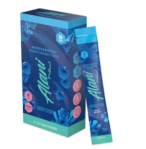 Alani Nu BREEZEBERRY, Energy Sticks Drink Powder, 200mg Caffeine, Pre Workout Performance with Antioxidants, On-The-Go Drink Mix, Biotin, B Vitamins, Zero Sugar, 5 Calories, 10 Pack